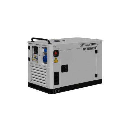AGT 10001 DSEA dízel AVR áramfejlesztő 230V-9,6 kVA, hangszigetelt burkolat, automatikus indítás