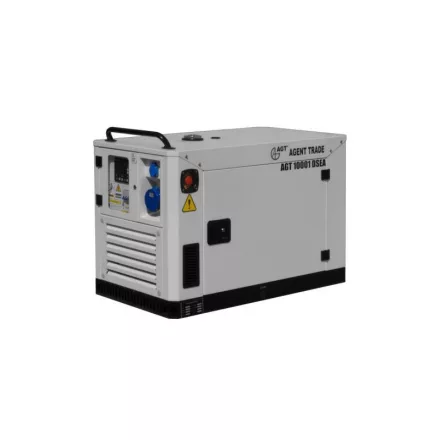 AGT 10001 DSEA dízel AVR áramfejlesztő 230V-9,6 kVA, hangszigetelt burkolat, automatikus indítás