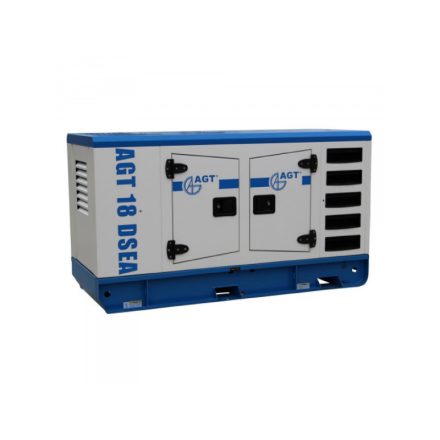 AGT 18 DSEA dízel AVR áramfejlesztő 400V-18 kVA, hangszigetelt burkolat, automatikus indítás