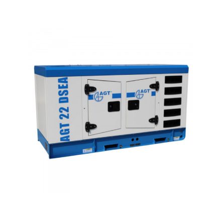 AGT 22 DSEA dízel AVR áramfejlesztő 400V-22 kVA, hangszigetelt burkolat, automatikus indítás
