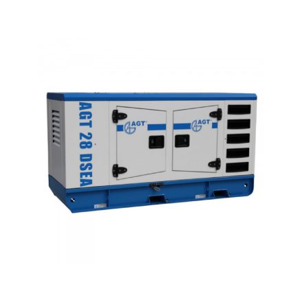 AGT 28 DSEA dízel AVR áramfejlesztő 400V- 27,5 kVA, hangszigetelt burkolat, automatikus indítás