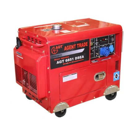 AGT 6851 DSEA dízel AVR áramfejlesztő 230V-5 kVA, hangszigetelt burkolat, automatikus indítás